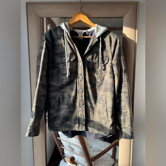 Duluth Trading Co Jackets & Blazers - Duluth Trading Co Jean Camo Hooded Jacket Small